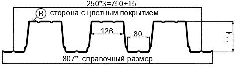 Фото: Профнастил Н114 х 750 - B (ПЭ-01-9003-1) в Домодедово