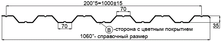 Фото: Профнастил НС35 х 1000 - B (PURETAN-20-8017-0.5) в Домодедово