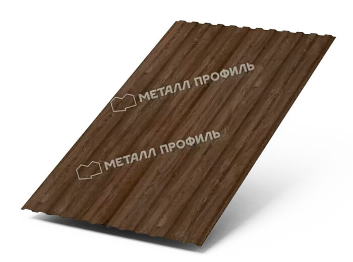 Фото: Профнастил МП10 х 1100 - B (ECOSTEEL_MA_Д-01-МореныйДуб-0.5) в Домодедово