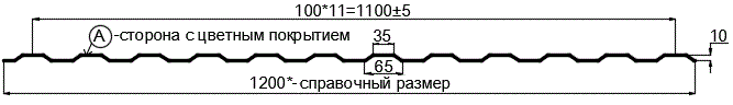 Фото: Профнастил МП10 х 1100 - A (ПЭ-01-3011-0.45) в Домодедово