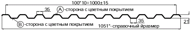 Фото: Профнастил С21 х 1000 - A (ECOSTEEL_MA_Д-12-Античный Дуб-0.45) в Домодедово