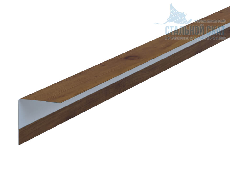 Фото: Планка угла наружного 30х30х3000 (ECOSTEEL_T-12-Дуб-0.45) в Домодедово