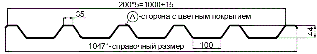 Фото: Профнастил С44 х 1000 - A (PureTech_Mat-20-7024-0.5) в Домодедово