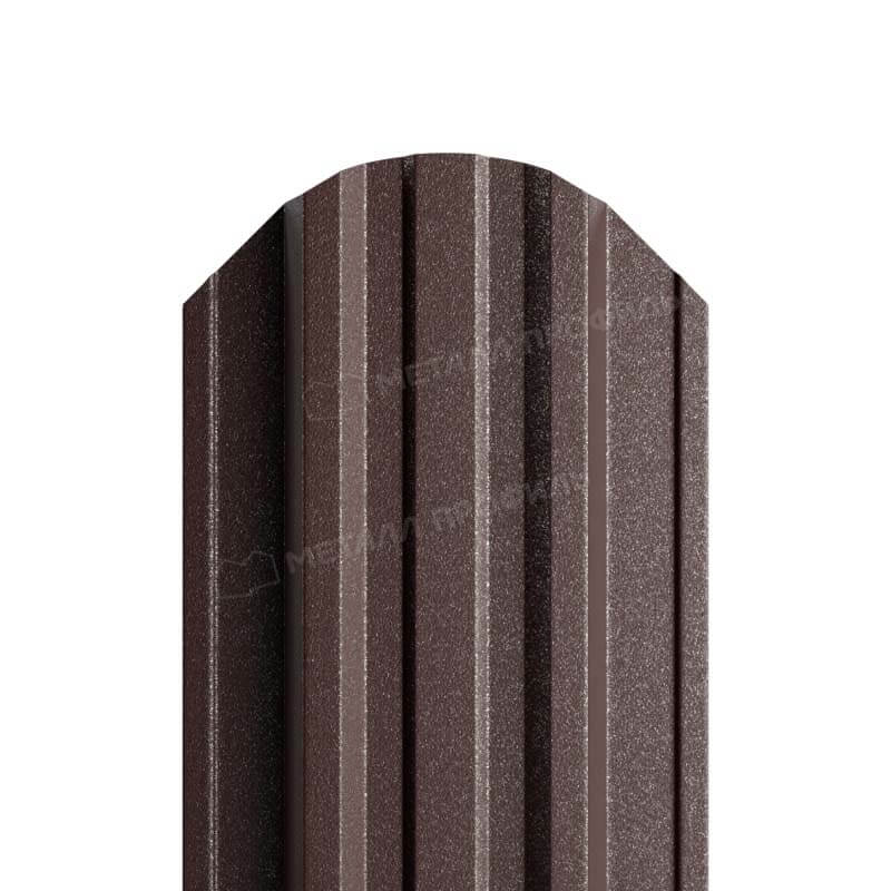 Штакетник металлический МП TRAPEZE-O 16,5х118 (VALORI-20-DarkBrown\Color-0.5).