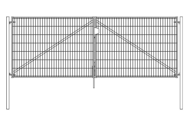 Ворота Light NoLock 1,53х4,0 RAL 6005