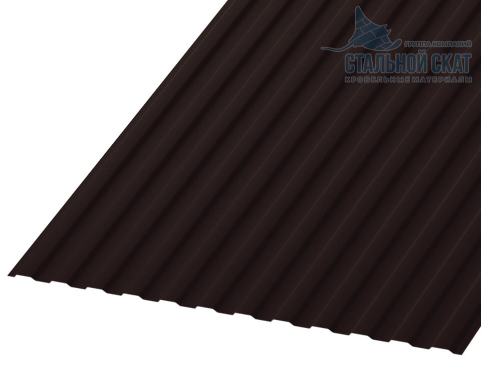 Профнастил МП10 х 1100 - A (VALORI-20-DarkBrown\Color-0.5)