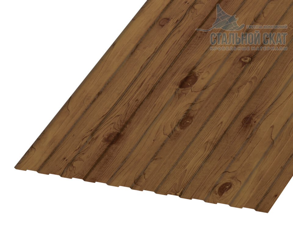 Профнастил С8 х 1150 - B (ECOSTEEL_T-12-Дуб-0.45)