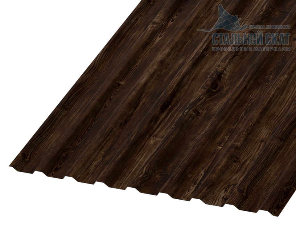 Профнастил МП20 х 1100 - B (ECOSTEEL_MA-12-Античный Дуб-0.45)