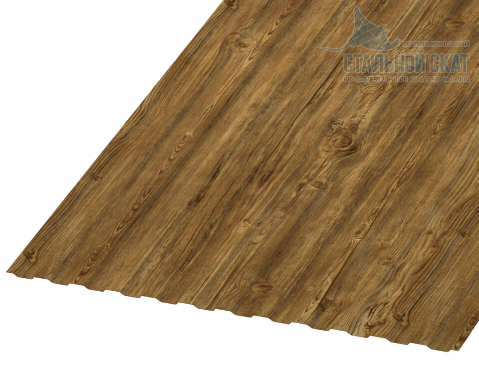 Профнастил МП10 х 1100 - B (ECOSTEEL_T-01-Золотой Дуб-0.5)